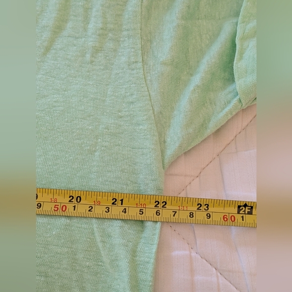 J. Crew Mint Green Linen Short Sleeve Tee L - Picture 6 of 7